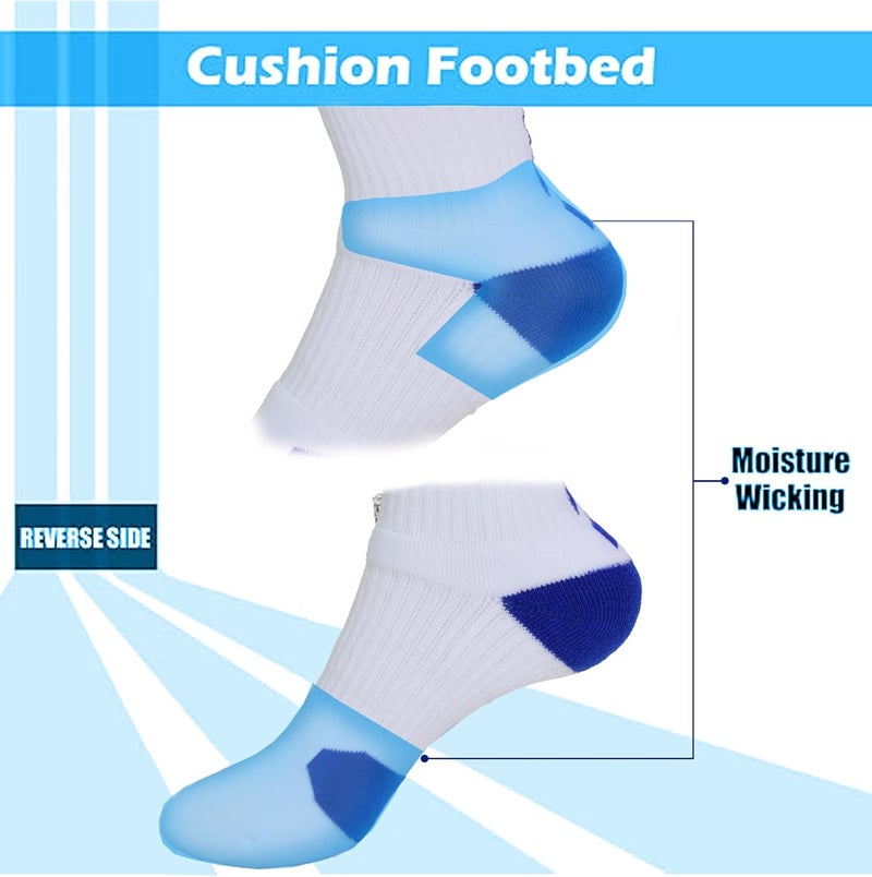 Popuid Youth Thick Basketball Socks for Boys - Cushioned Sports Compression Sock for Active Kids, Fits Ages 6-12 - Image 4